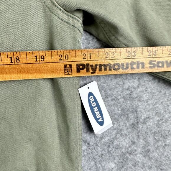 Old Navy Jacket Womens Medium Boyfriend Utility Button Front Casual Layering NEW - Picture 2 of 14